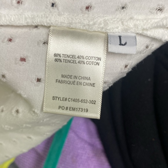 Cloth &Stone for Anthro One-Shoulder Eyelet Ruffle Mini Dress feminine coastal - Picture 14 of 14